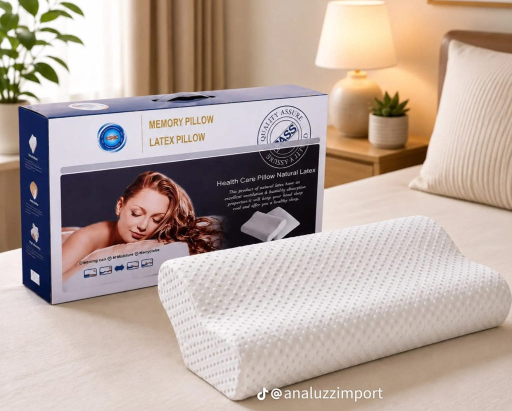 Almohada cervical ergonómica de memoria y látex