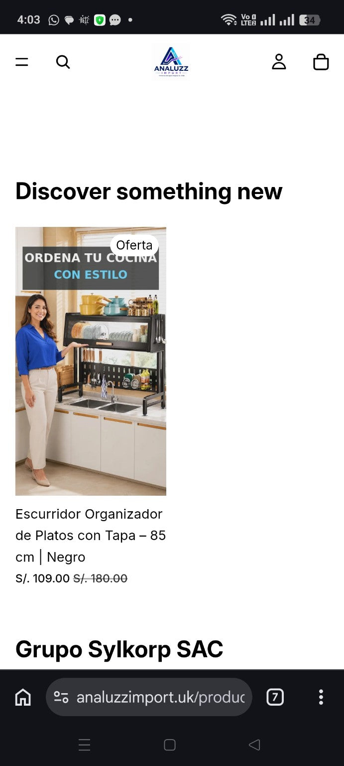 Escurridor organizador de platos negro con tapa, 85 cm