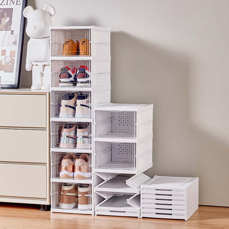 Zapatera organizadora plegable y modular de seis niveles
